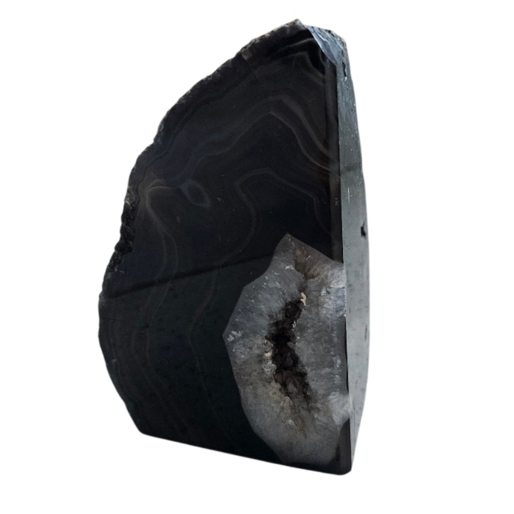 Agate Polished Bookends Dark Brown & Criystal 5,8 Lbs - Picture 9 of 9